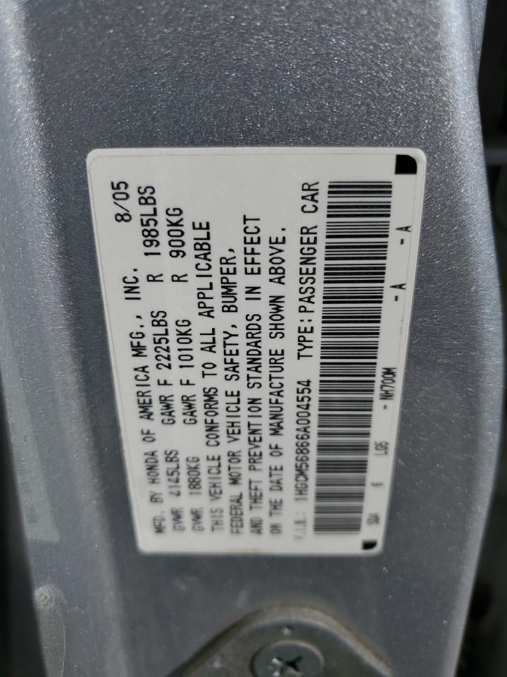 1HGCM56866A004554 2006 Honda Accord Ex