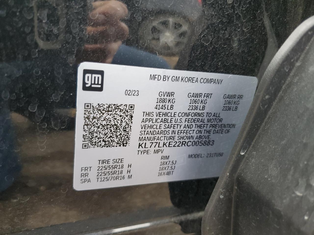 2024 Chevrolet Trax Activ VIN: KL77LKE22RC005883 Lot: 66085424