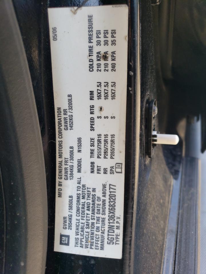 2006 Hummer H3 VIN: 5GTDN136X68320177 Lot: 67134144