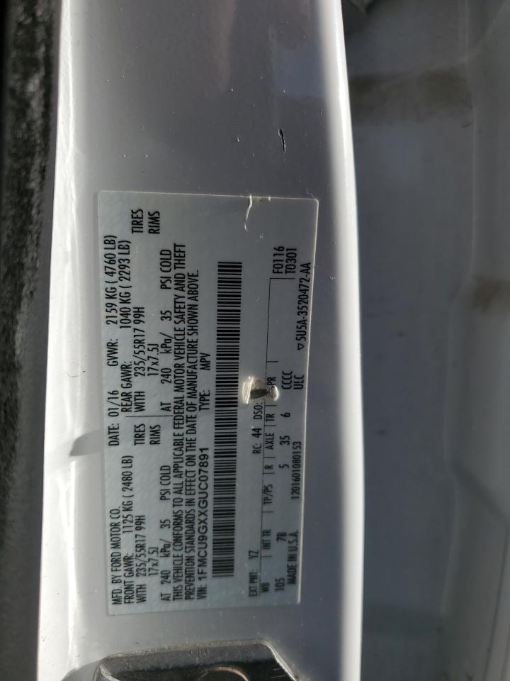 1FMCU9GXXGUC07891 2016 Ford Escape Se