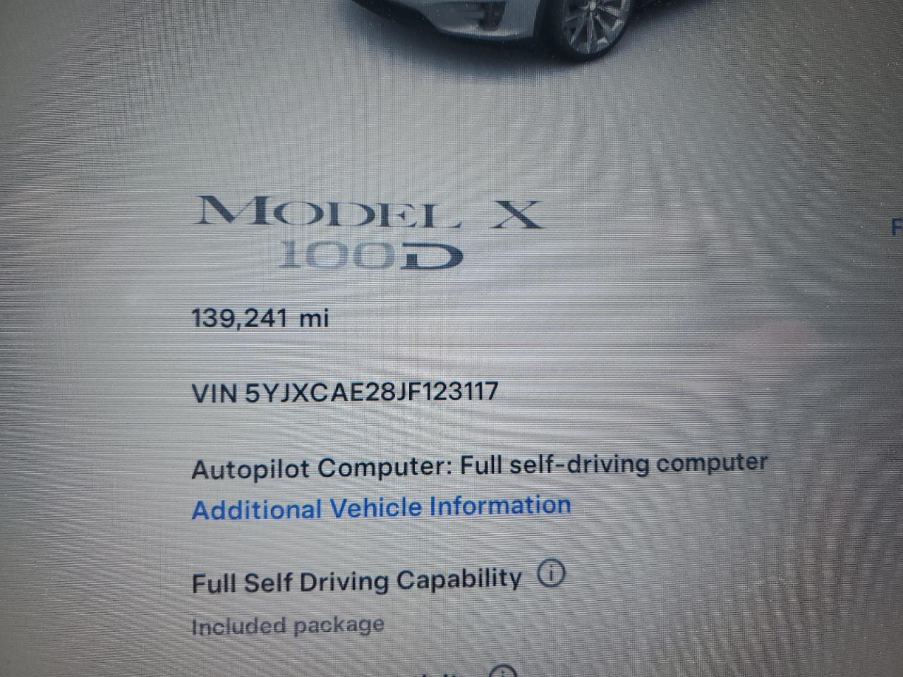 2018 Tesla Model X VIN: 5YJXCAE28JF123117 Lot: 69290494