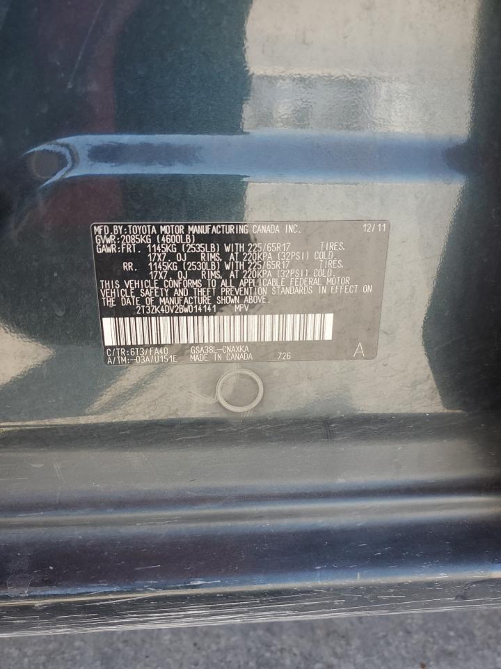 2011 Toyota Rav4 VIN: 2T3ZK4DV2BW014141 Lot: 68227914