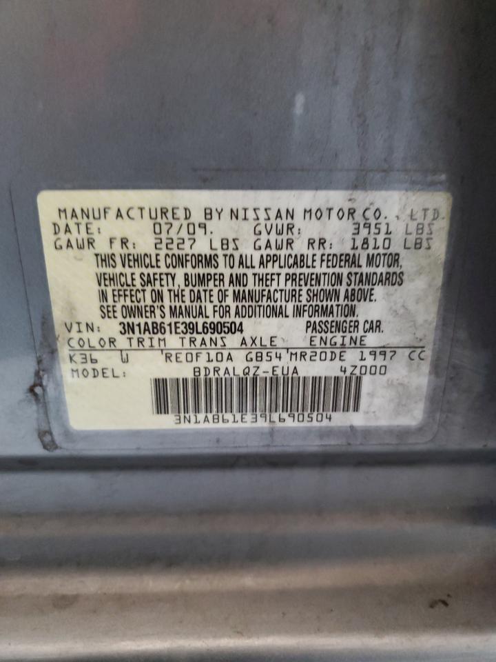 2009 Nissan Sentra 2.0 VIN: 3N1AB61E39L690504 Lot: 66355294