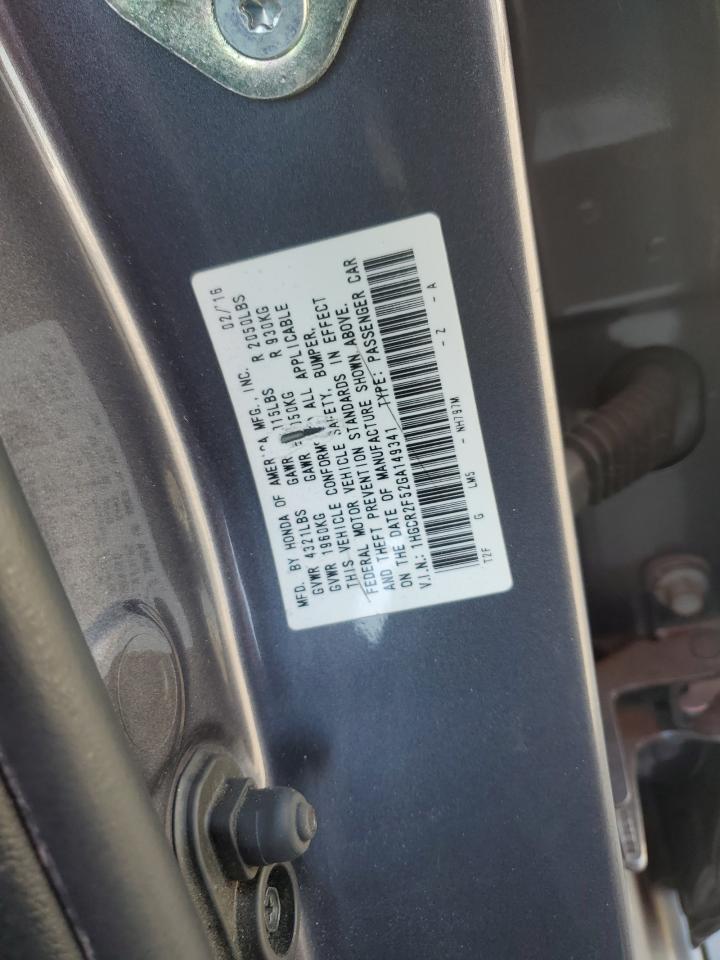 1HGCR2F52GA149341 2016 HONDA ACCORD - Image 14