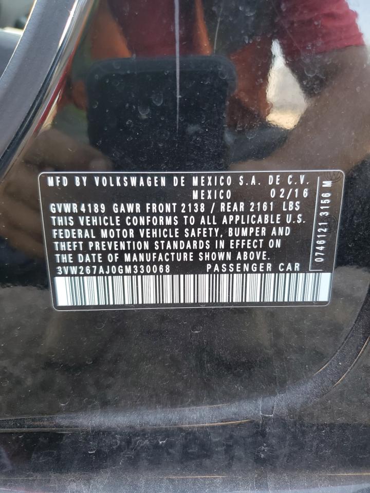 2016 Volkswagen Jetta S VIN: 3VW267AJ0GM330068 Lot: 65075954