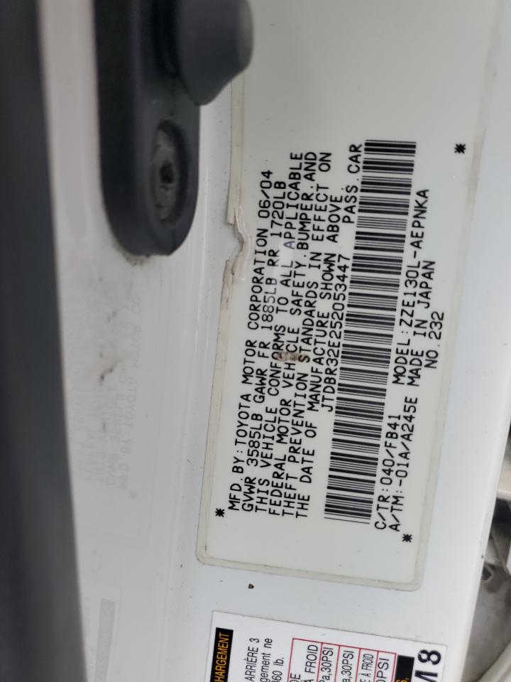 2005 Toyota Corolla Ce VIN: JTDBR32E252053447 Lot: 67112794