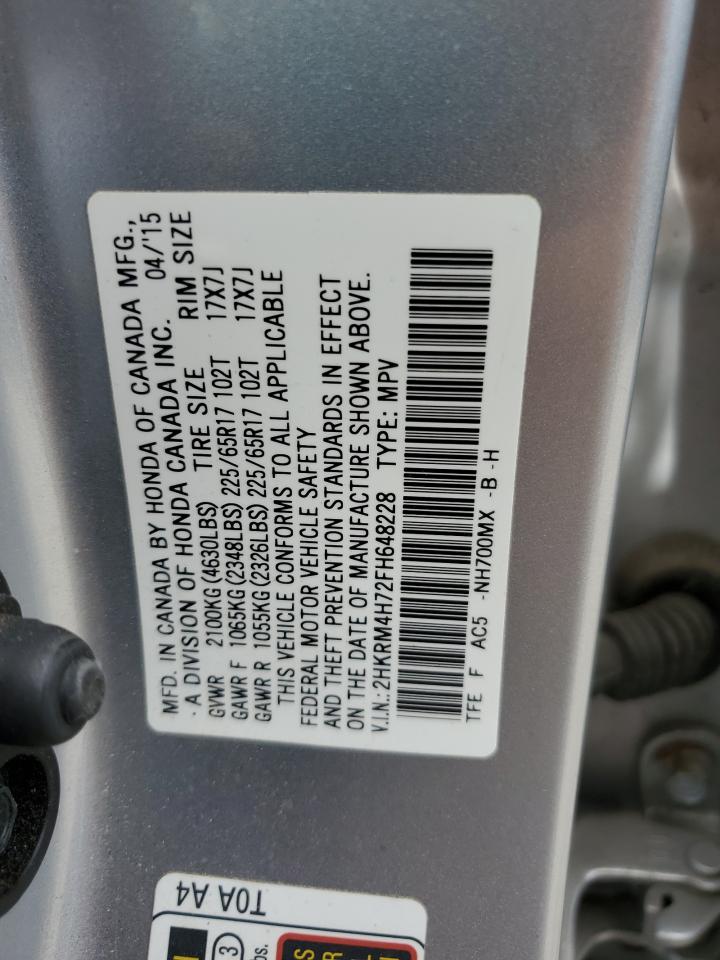 2HKRM4H72FH648228 2015 Honda Cr-V Exl