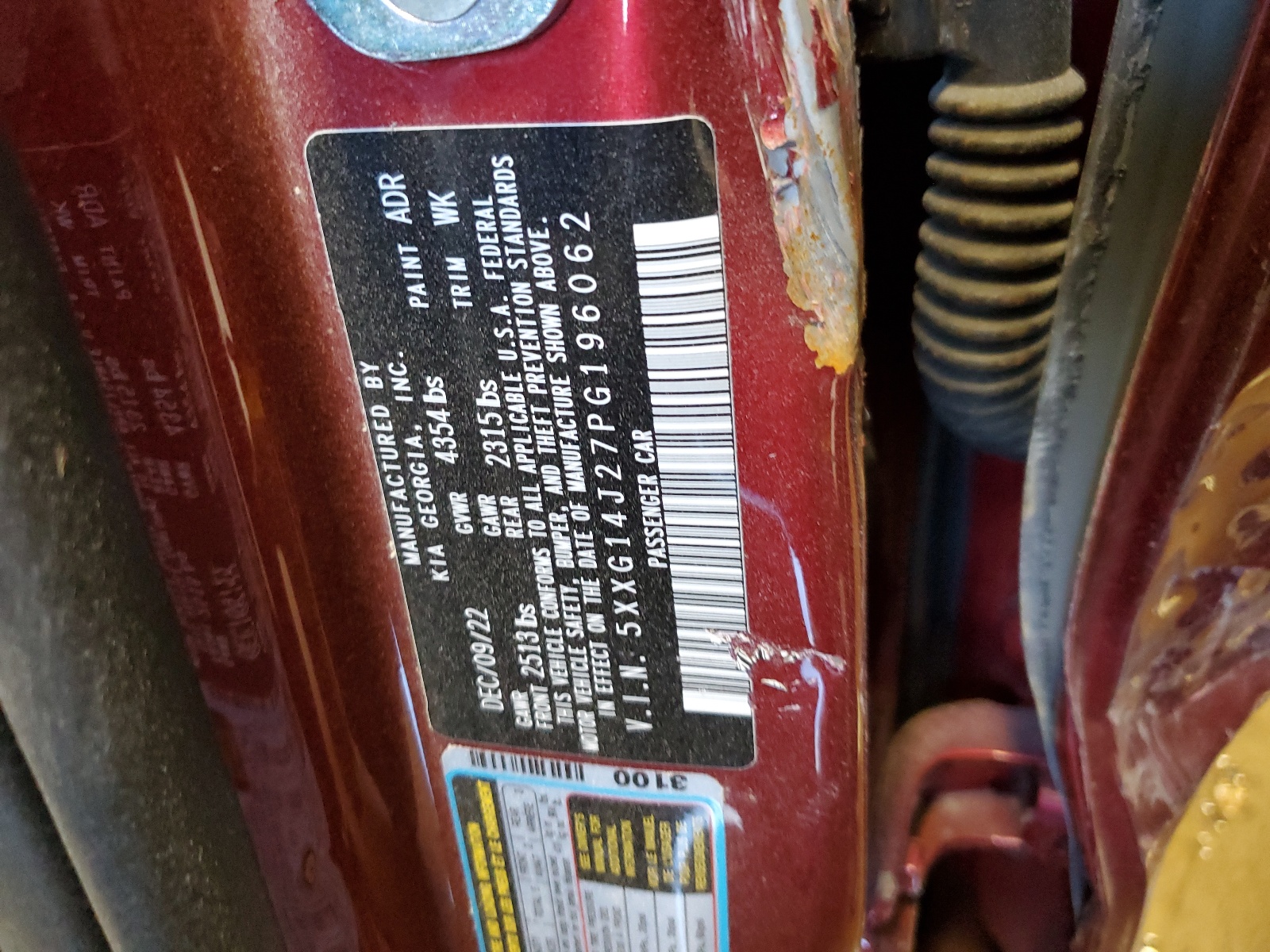 5XXG14J27PG196062 2023 Kia K5 Lxs