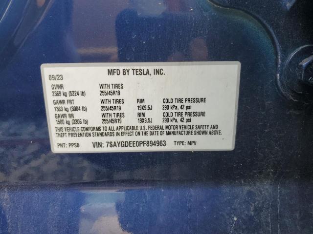 7SAYGDEE0PF894963 Tesla Model Y  13