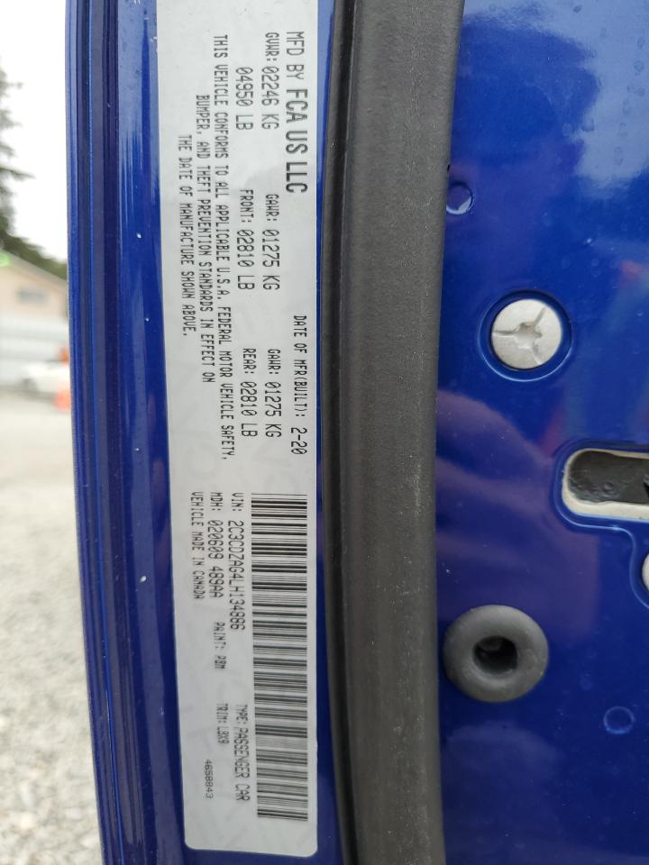 2020 Dodge Challenger Sxt VIN: 2C3CDZAG4LH134886 Lot: 65853594