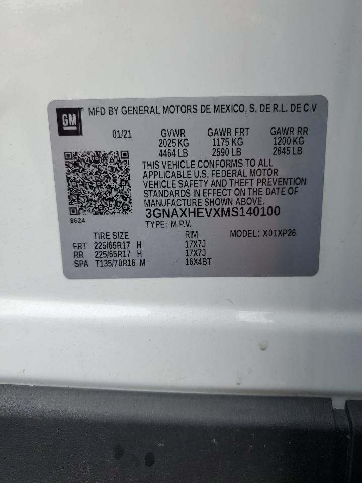 3GNAXHEVXMS140100 2021 CHEVROLET EQUINOX - Image 14