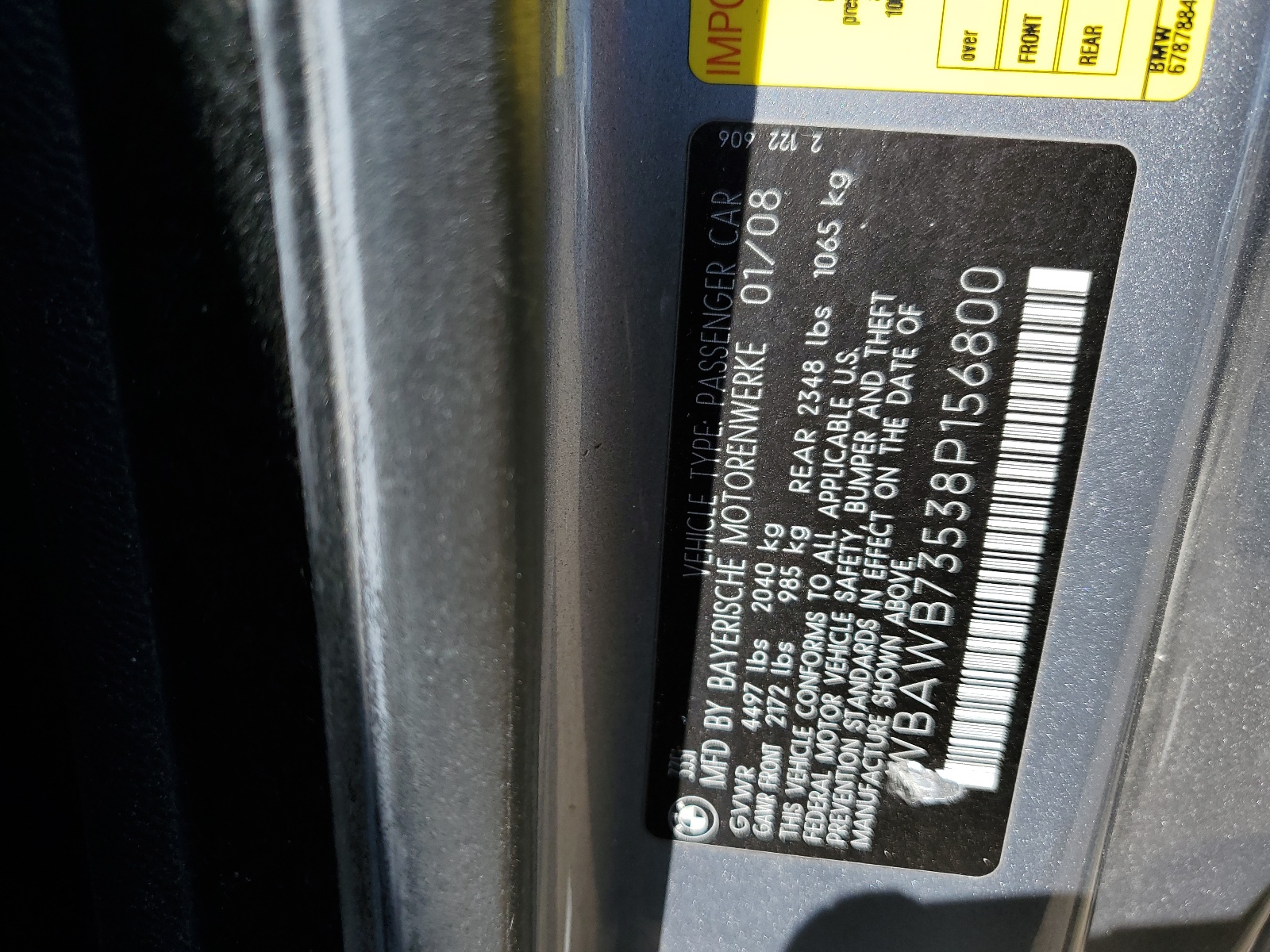 WBAWB73538P156800 2008 BMW 335 I