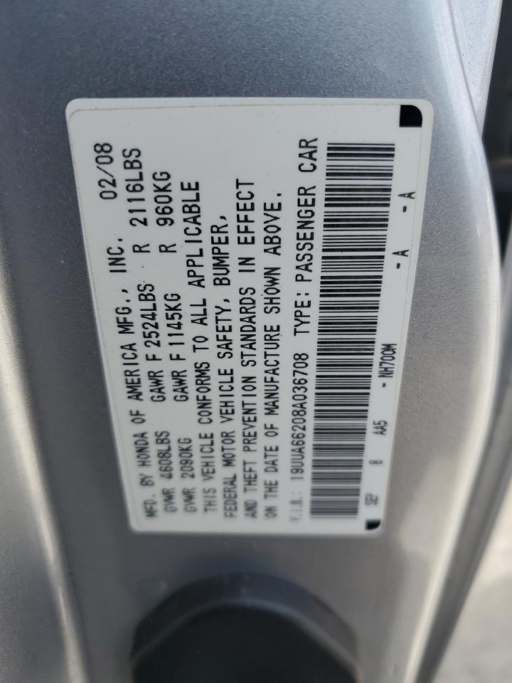 19UUA66208A036708 2008 Acura Tl