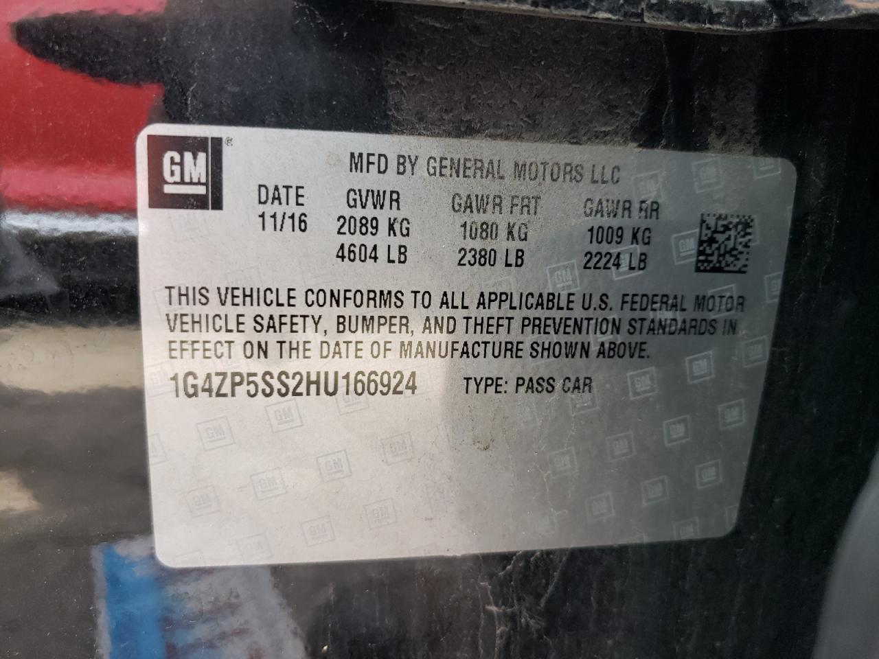 1G4ZP5SS2HU166924 2017 Buick Lacrosse Essence