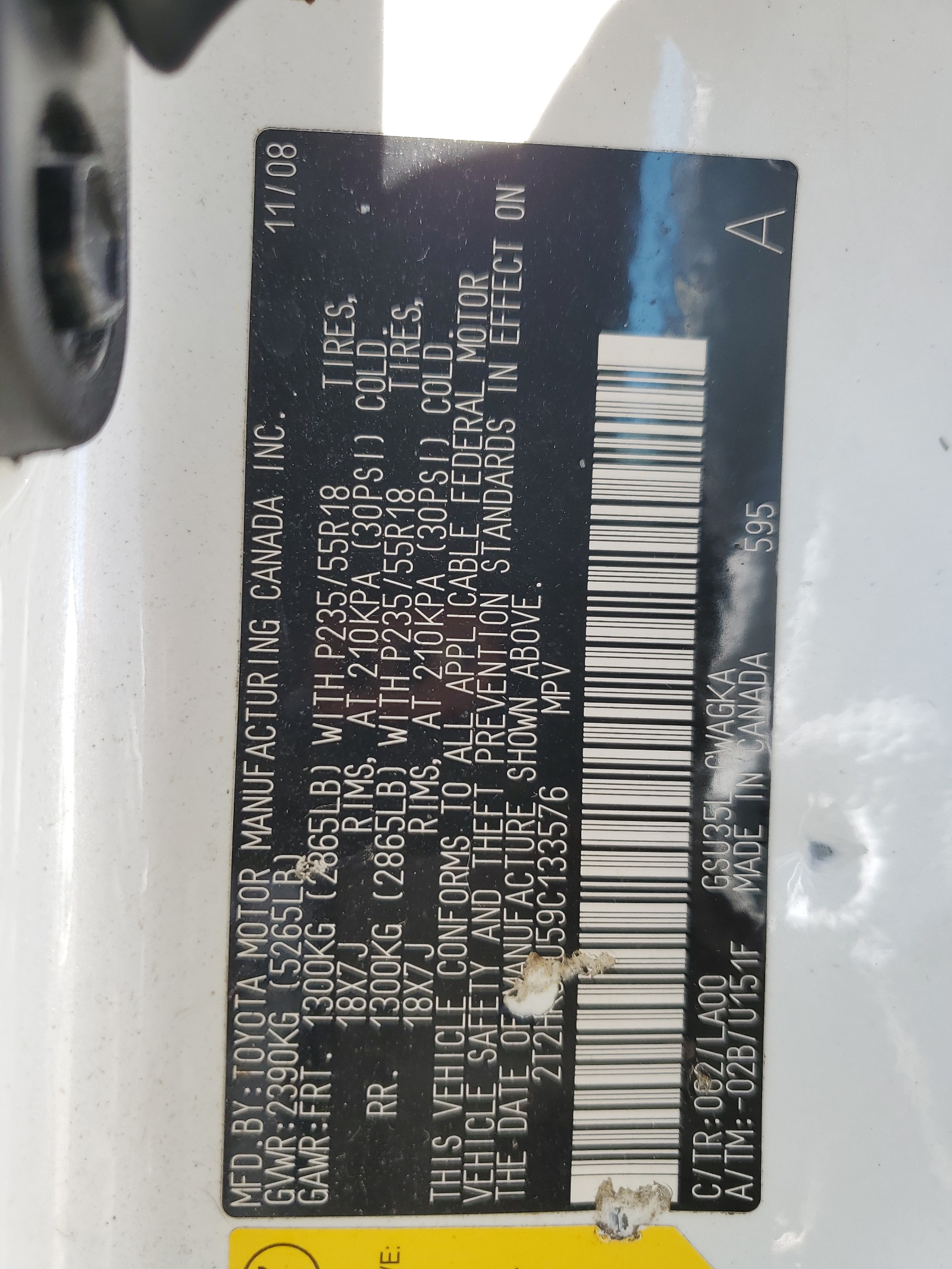 2T2HK31U59C133576 2009 Lexus Rx 350