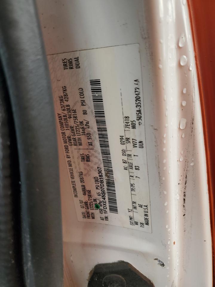 2007 Ford Econoline E450 Super Duty Cutaway Van VIN: 1FDXE45S07DB18307 Lot: 63977254