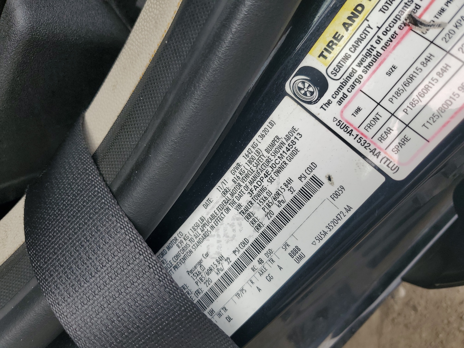 3FADP4EJ0CM145813 2012 Ford Fiesta Se