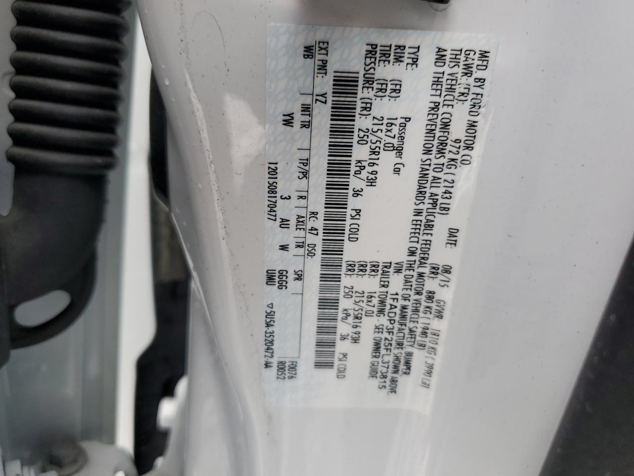 1FADP3F25FL373815 2015 FORD FOCUS - Image 13