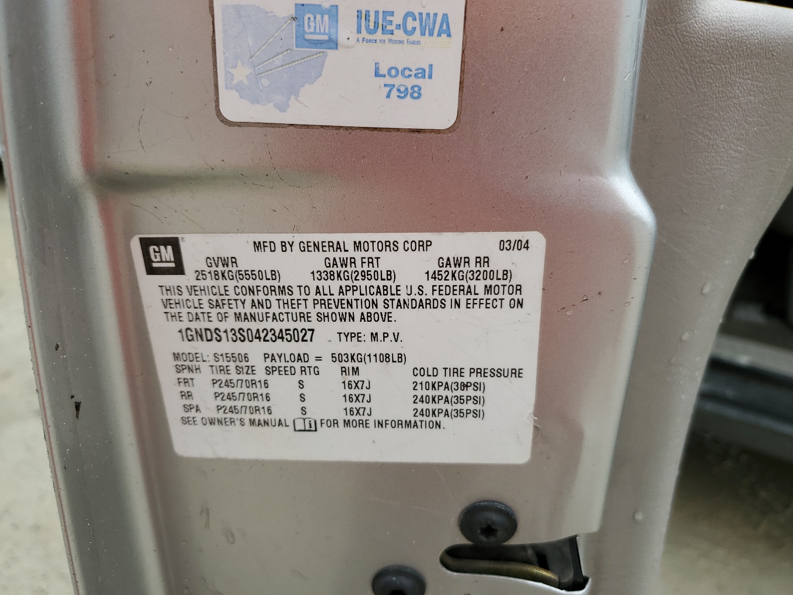 1GNDS13S042345027 2004 Chevrolet Trailblazer Ls