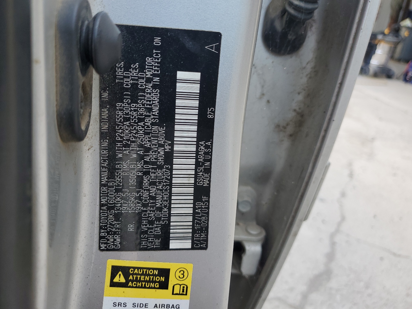 5TDDK3EH0CS172073 2012 Toyota Highlander Limited