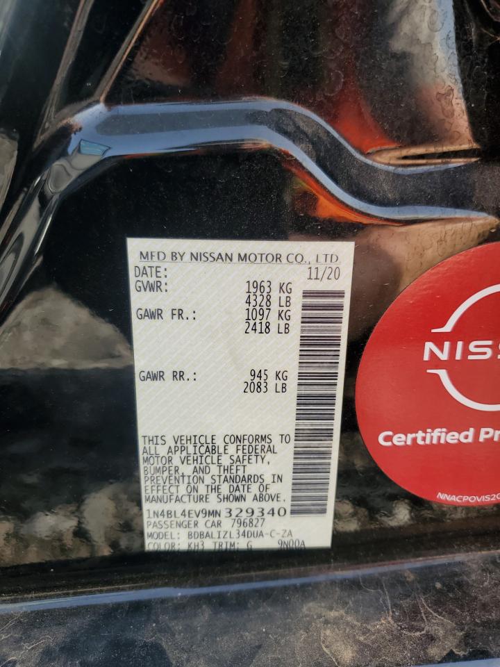 1N4BL4EV9MN329340 2021 Nissan Altima Sl