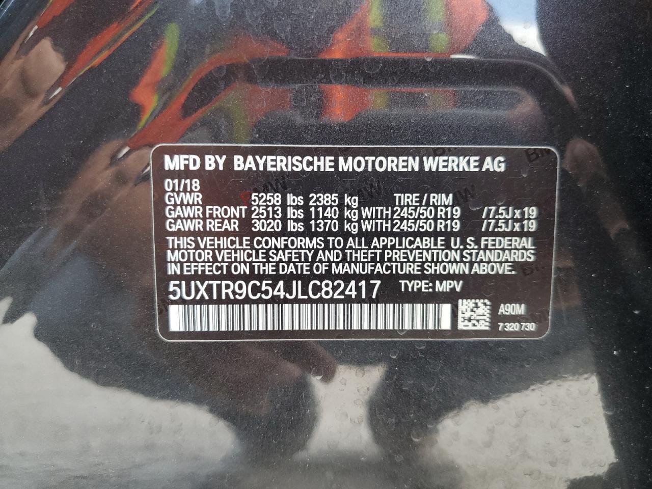 5UXTR9C54JLC82417 2018 BMW X3 - Image 13