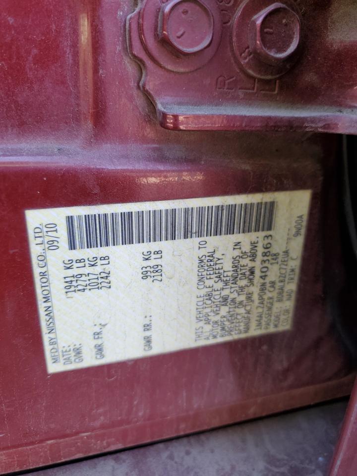 2011 Nissan Altima Base VIN: 1N4AL2AP0BN403863 Lot: 68913964