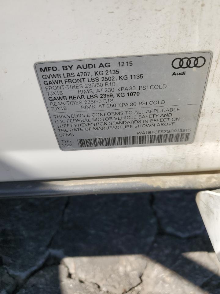 WA1BFCFS7GR013815 2016 Audi Q3 Premium Plus