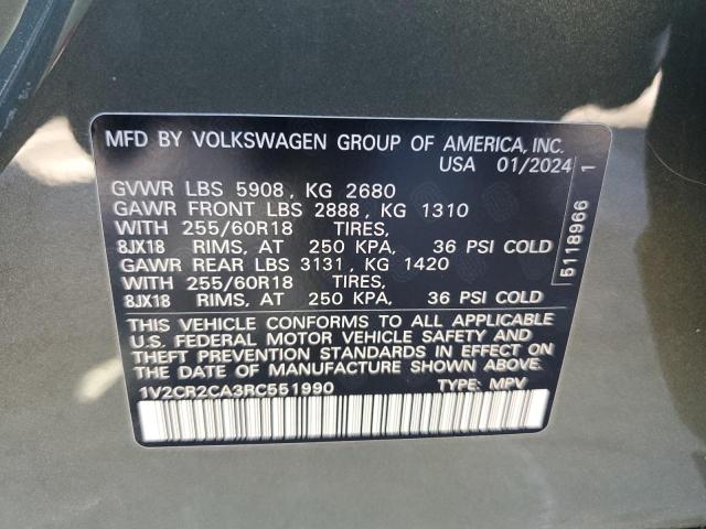 1V2CR2CA3RC551990 Volkswagen Atlas Peak  13