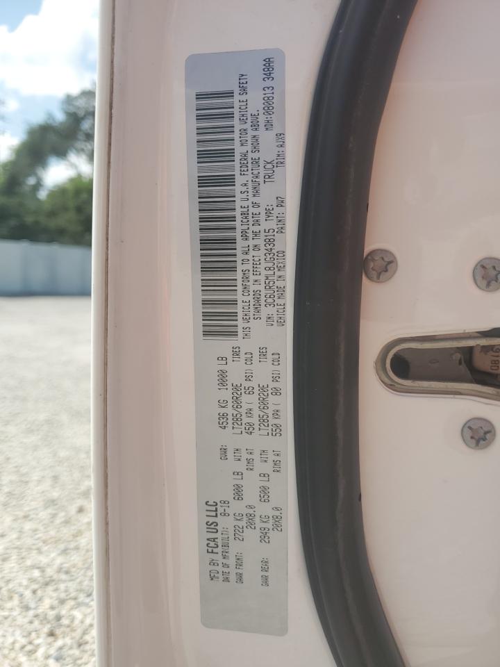 2018 Ram 2500 Slt VIN: 3C6UR5ML8JG343815 Lot: 67597554