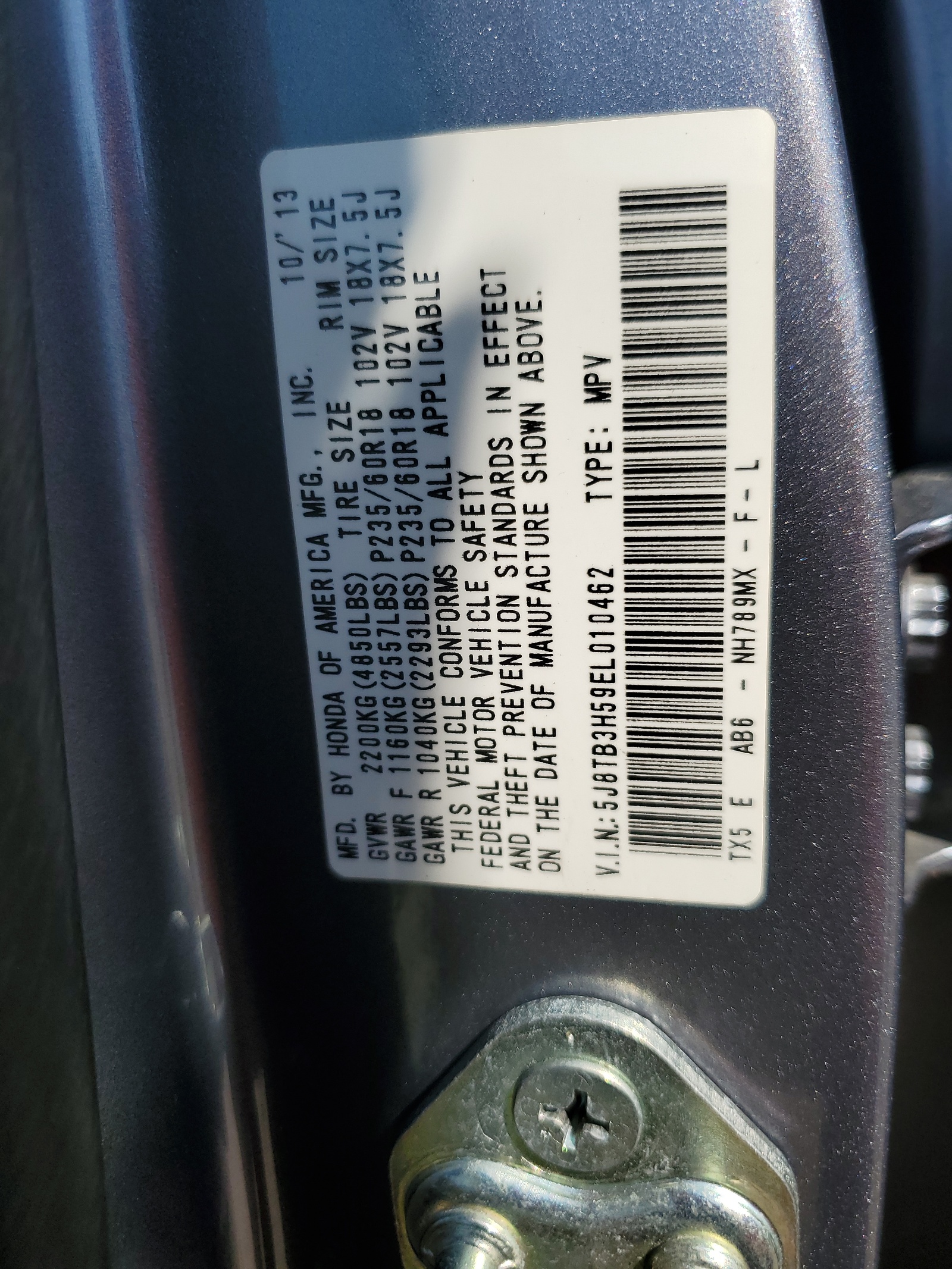 5J8TB3H59EL010462 2014 Acura Rdx Technology