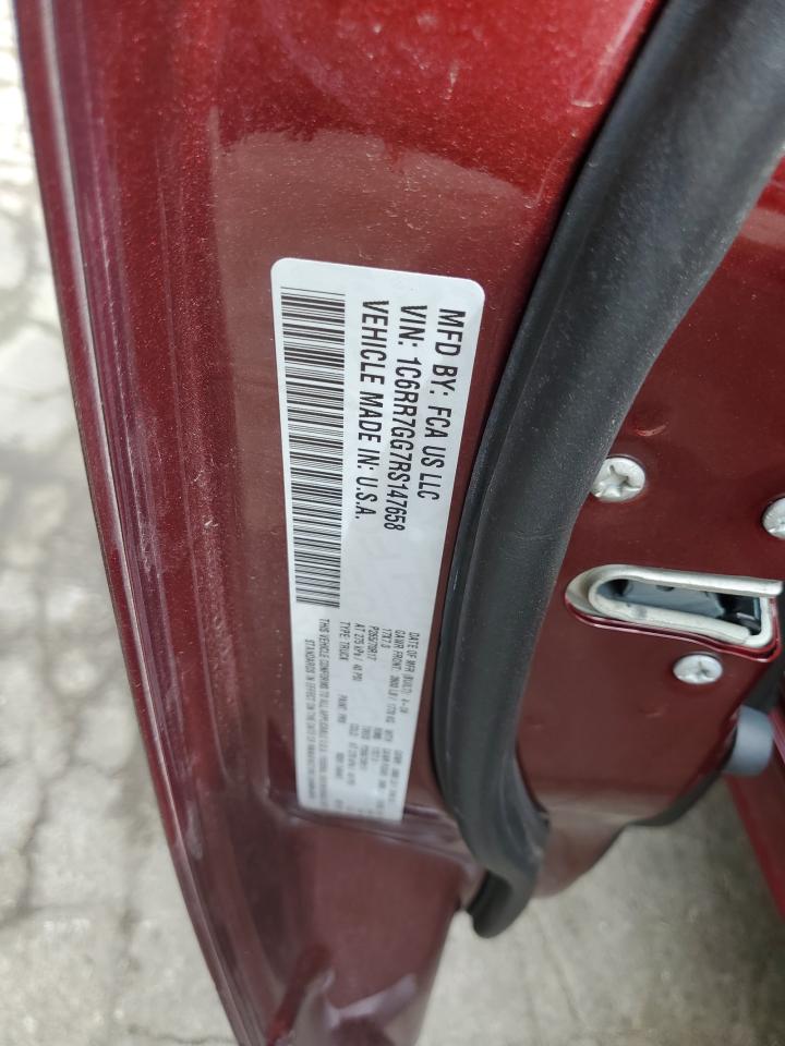 2024 Ram 1500 Classic Slt VIN: 1C6RR7GG7RS147658 Lot: 65209154