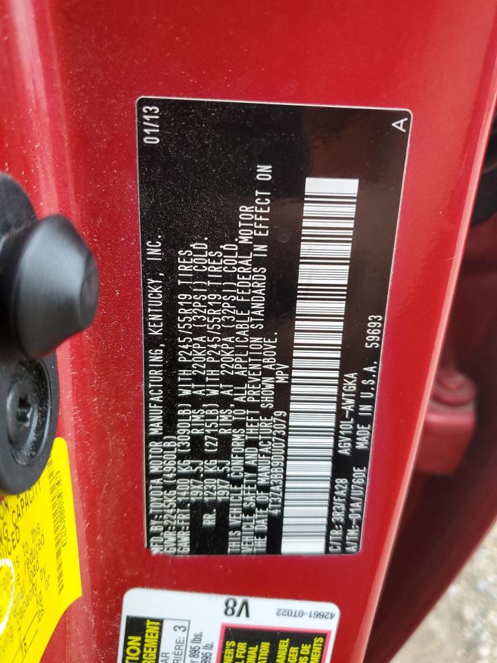 2013 Toyota Venza Le VIN: 4T3ZA3BB9DU073079 Lot: 67131924