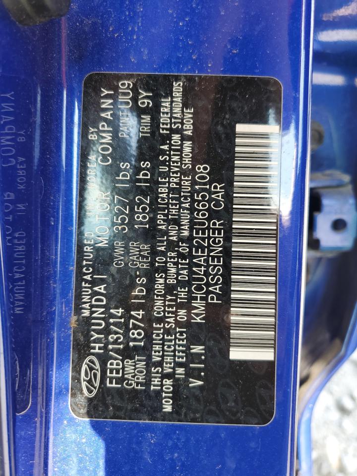 2014 Hyundai Accent Gls VIN: KMHCU4AE2EU665108 Lot: 65793894