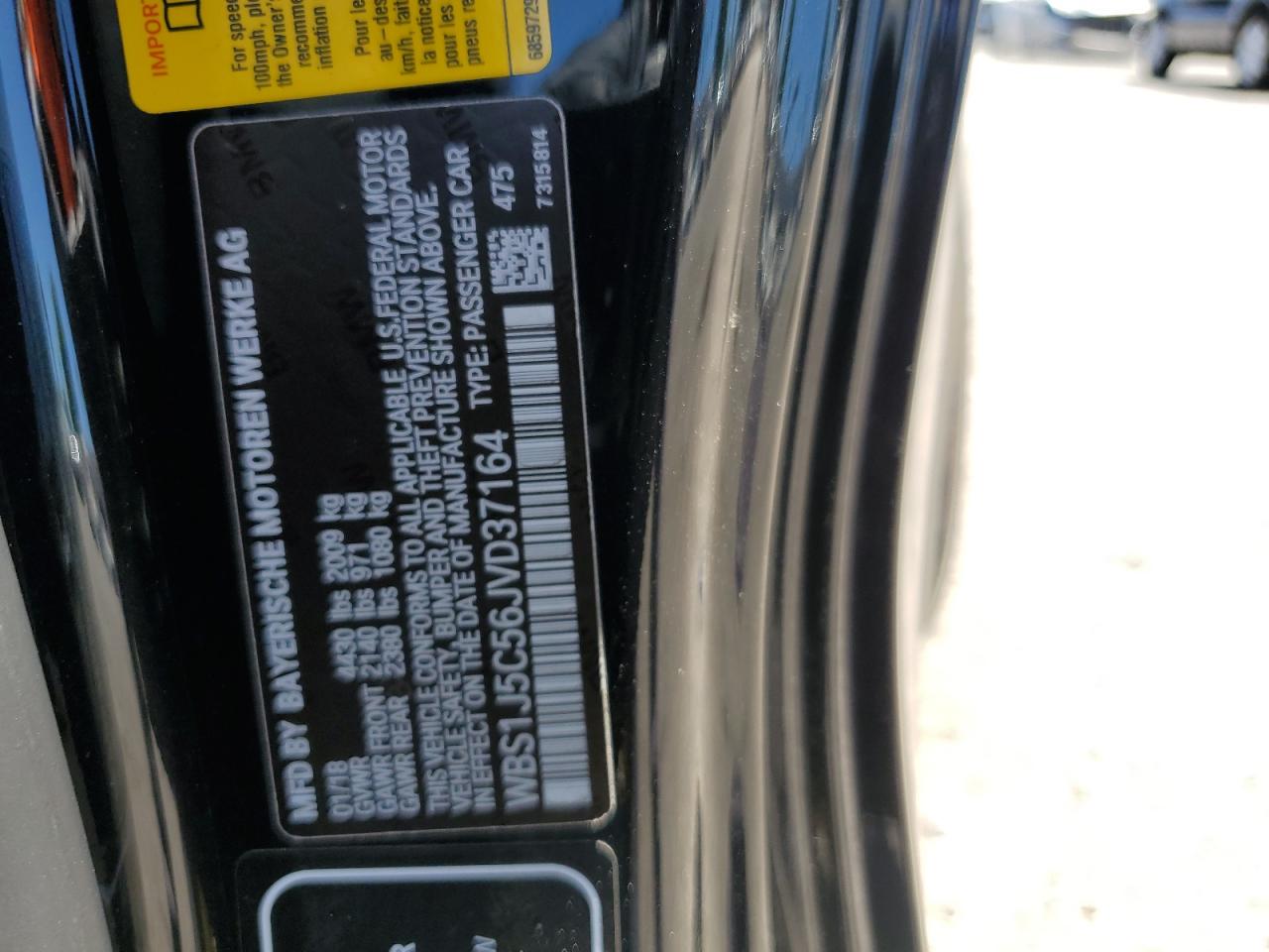 2018 BMW M2 VIN: WBS1J5C56JVD37164 Lot: 68274544