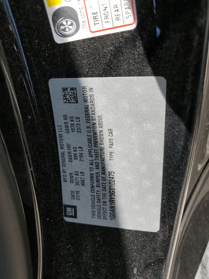 2016 Cadillac Ats-V VIN: 1G6AN1RY5G0102475 Lot: 65222724