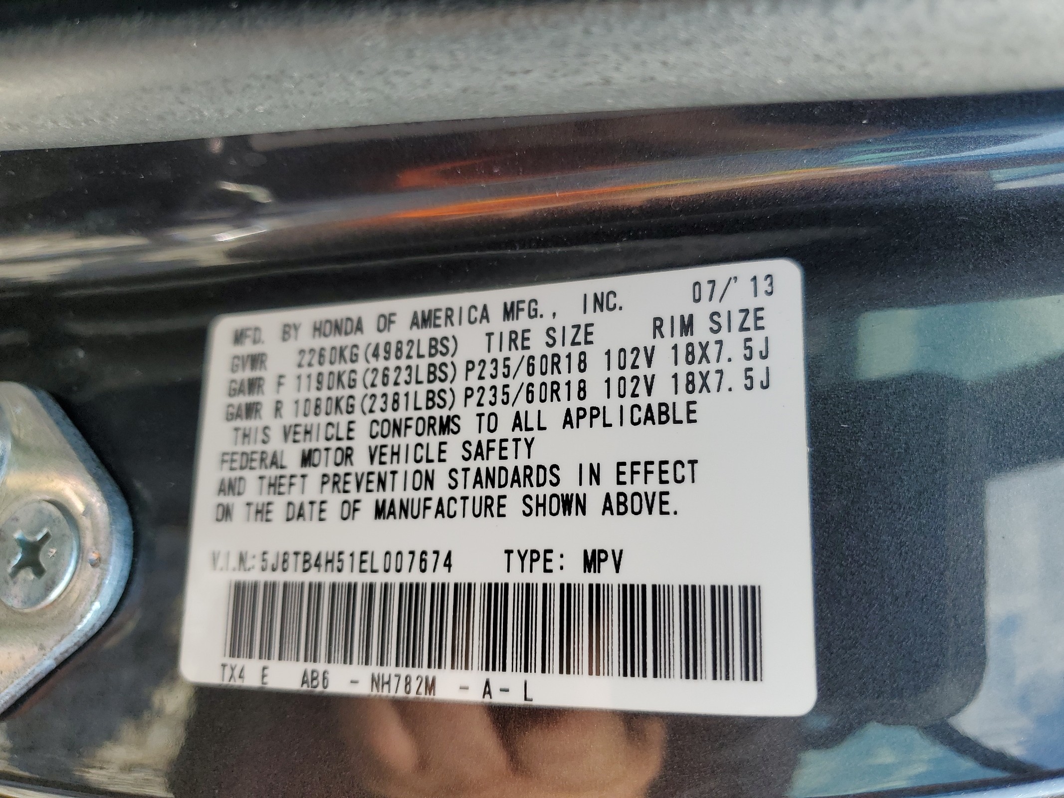 5J8TB4H51EL007674 2014 Acura Rdx Technology