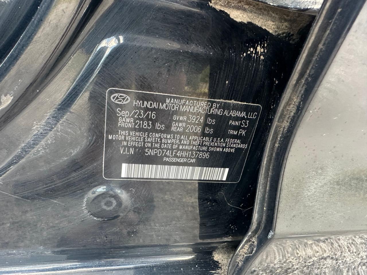 2017 Hyundai Elantra Se VIN: 5NPD74LF4HH137896 Lot: 68137684