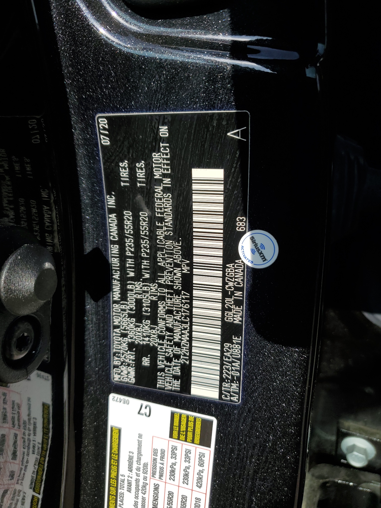 2T2HZMAA3LC176117 2020 Lexus Rx 350