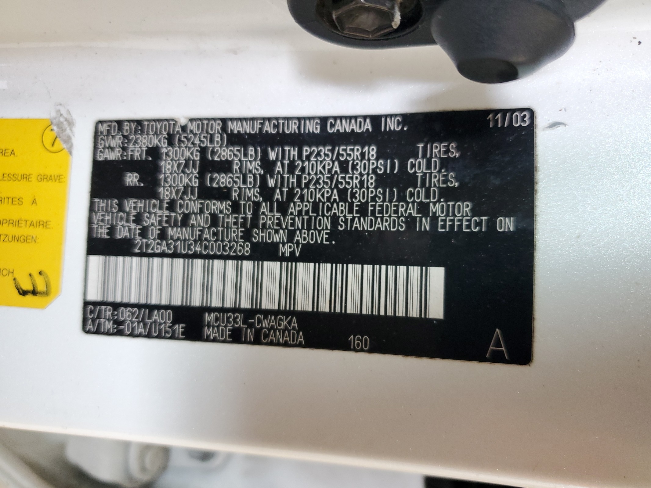 2T2GA31U34C003268 2004 Lexus Rx 330