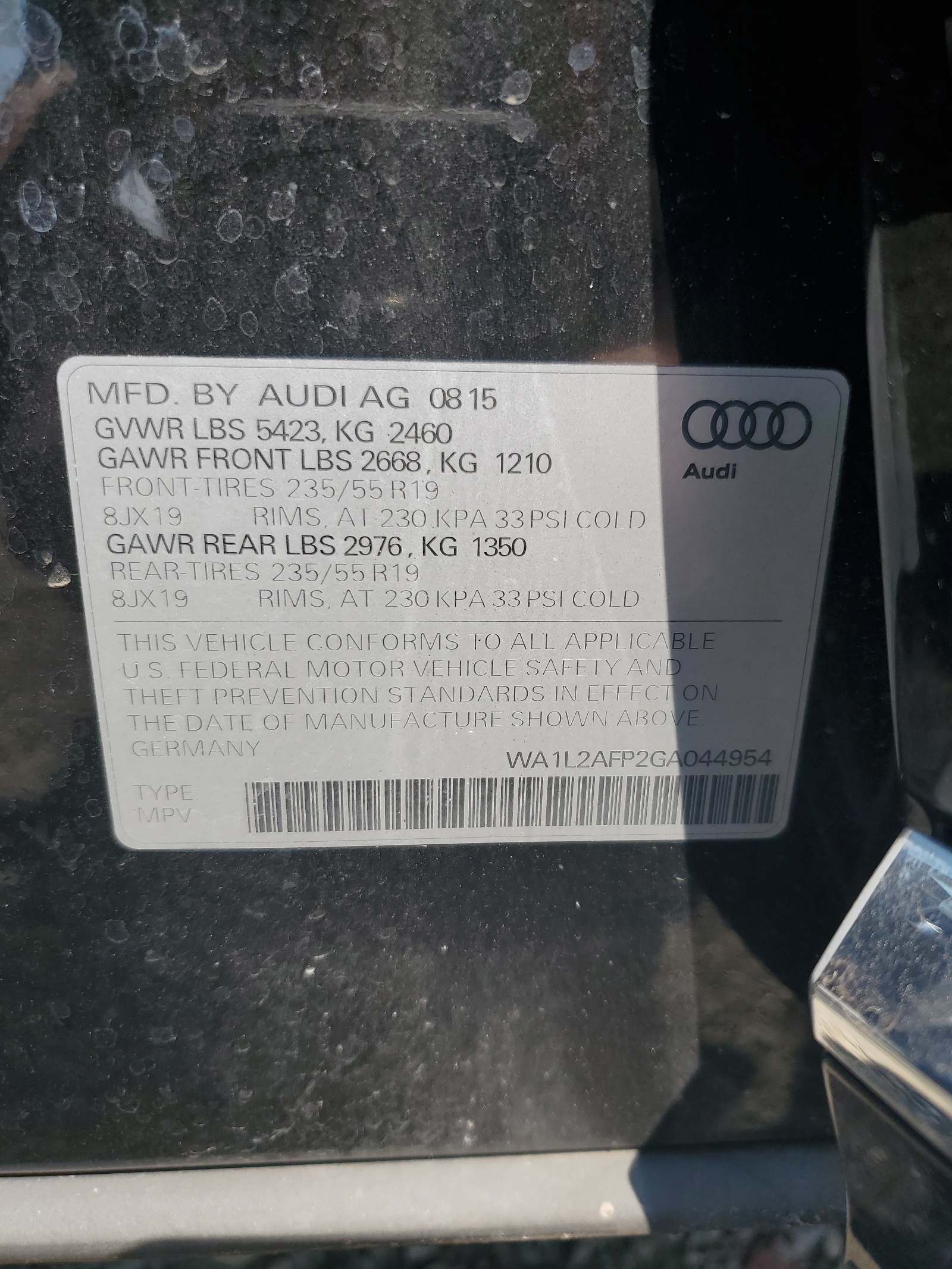 WA1L2AFP2GA044954 2016 Audi Q5 Premium Plus