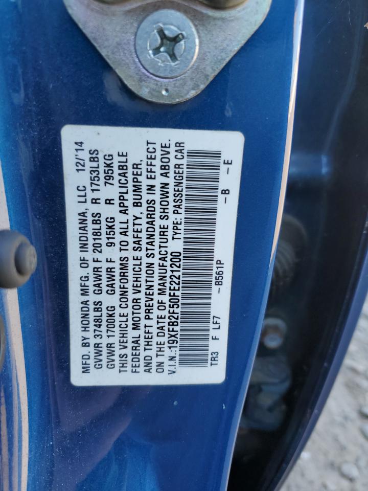 19XFB2F50FE221200 2015 Honda Civic Lx