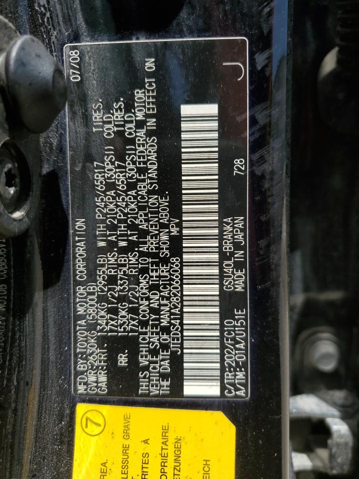 JTEDS41A282066068 2008 Toyota Highlander