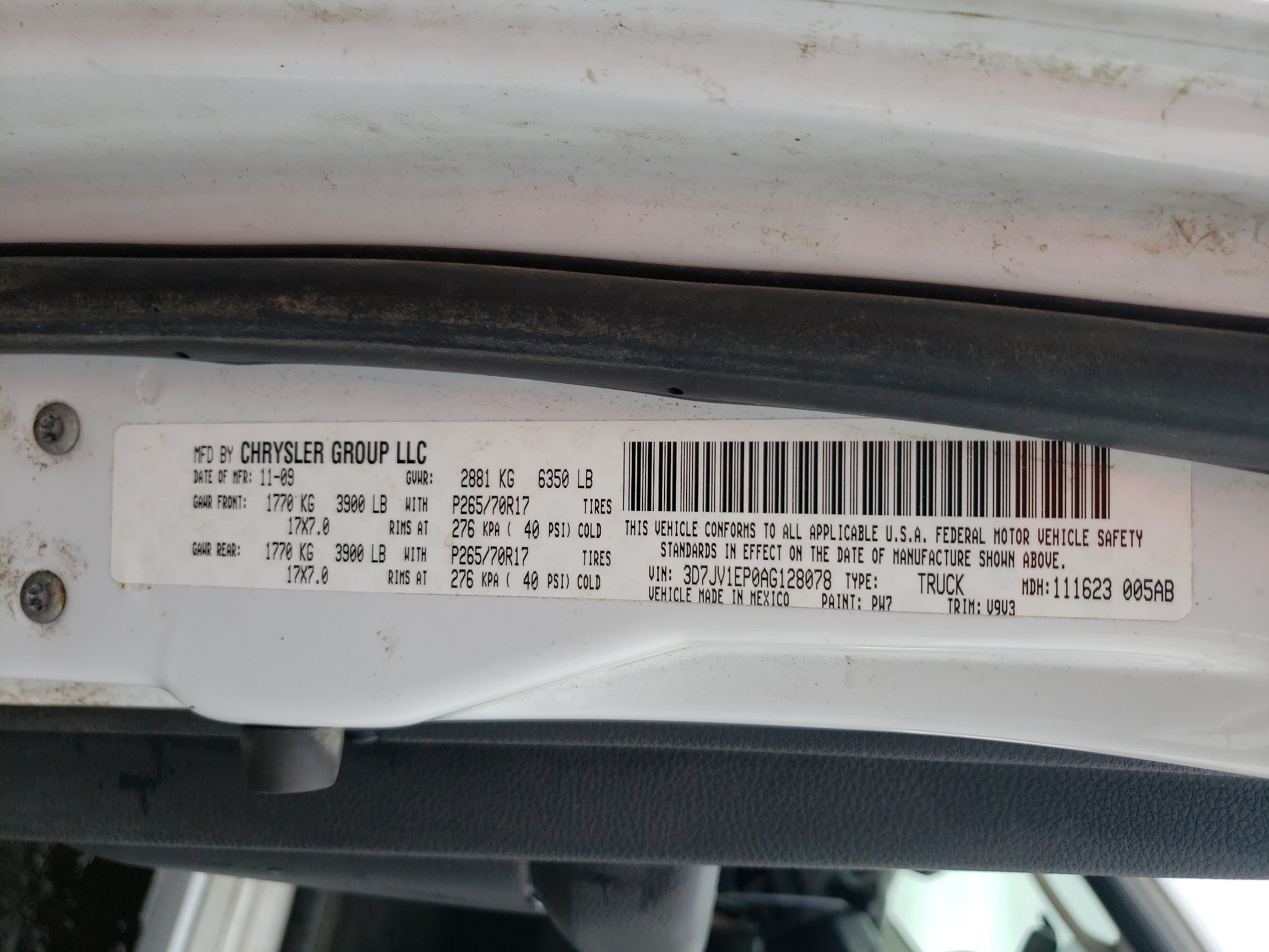 3D7JV1EP0AG128078 2010 Dodge Ram 1500