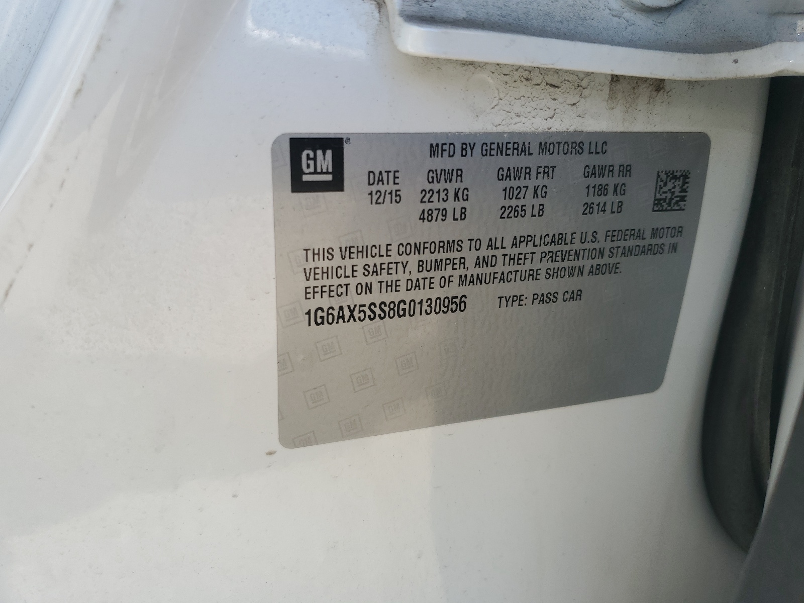 1G6AX5SS8G0130956 2016 Cadillac Cts Luxury Collection