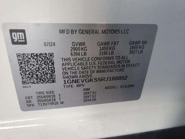 1GNEVGKS5RJ188852 Chevrolet Traverse L 13