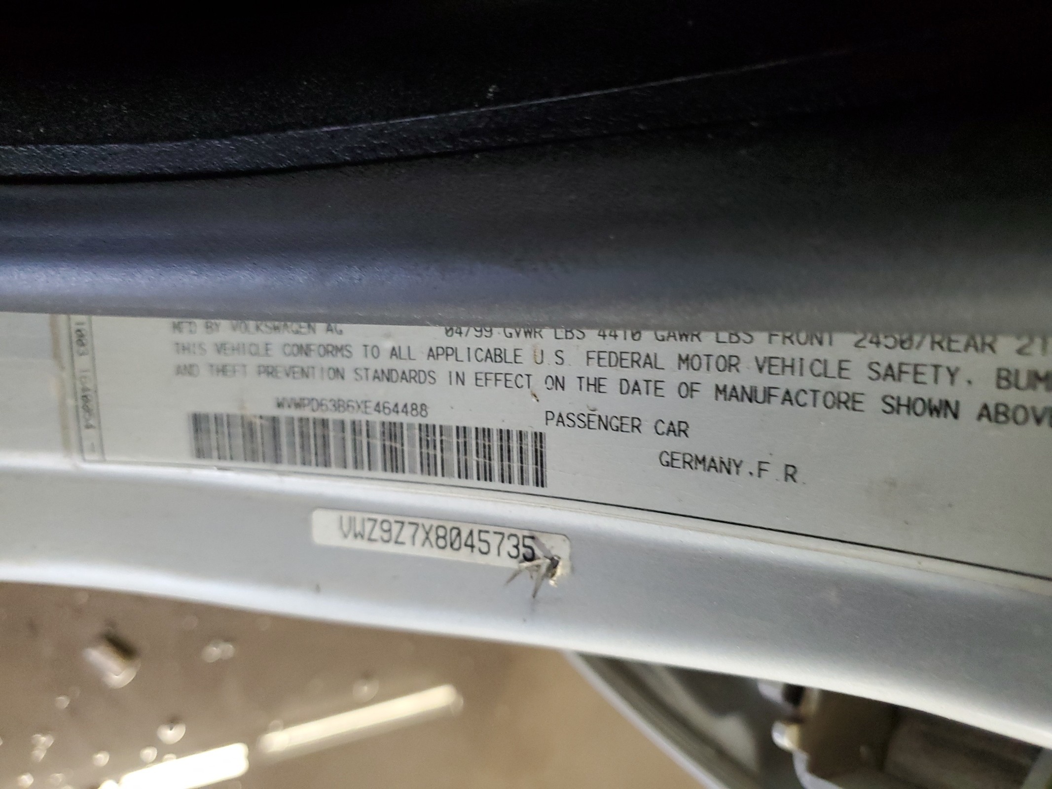 WVWPD63B6XE464488 1999 Volkswagen Passat Glx