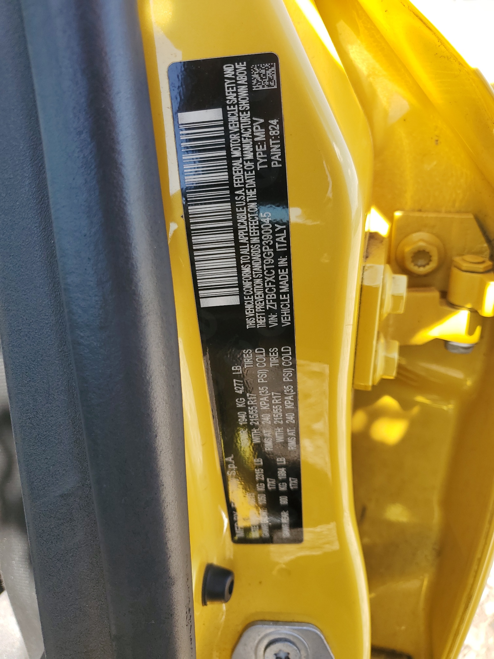 ZFBCFXCT9GP390045 2016 Fiat 500X Trekking