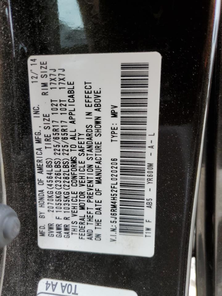 2015 Honda Cr-V Ex VIN: 5J6RM4H52FL020206 Lot: 67935754