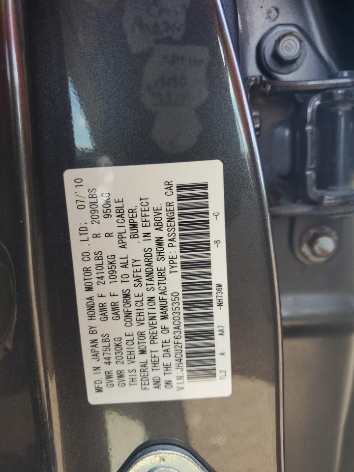 JH4CU2F63AC035350 2010 Acura Tsx